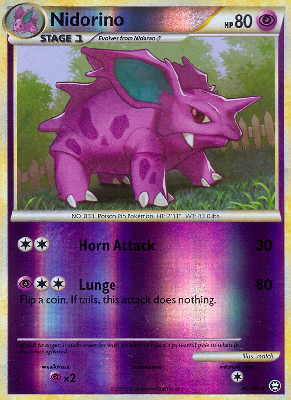 Triumphant Nidorino #46/102 reverse holo